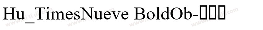 Hu_TimesNueve BoldOb字体转换